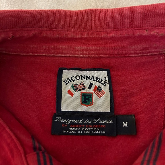 Vintage Faconnable Polo Sz M - Picture 2 of 6